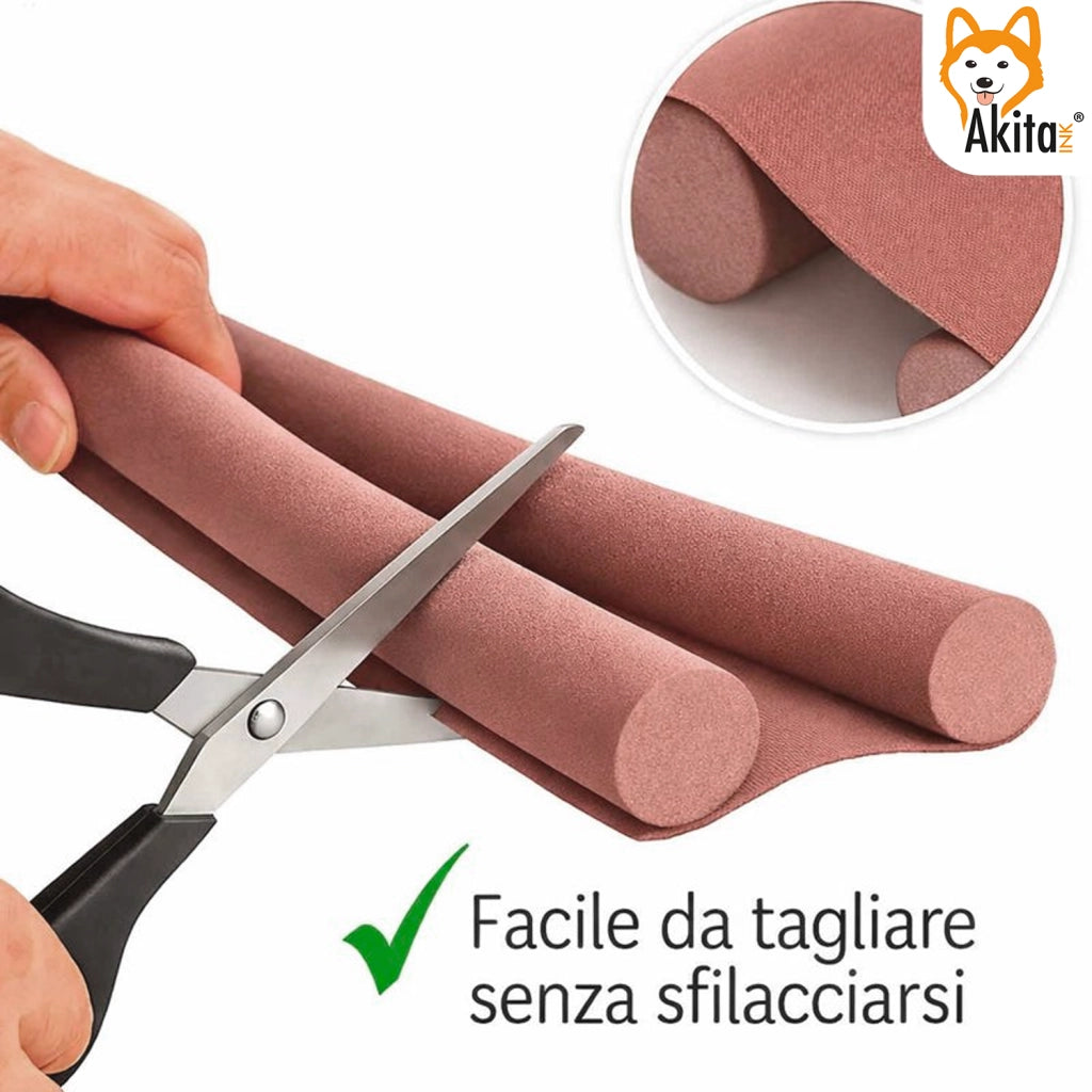 Akitaink 2 Paraspifferi Porta Doppia 90 cm Marrone