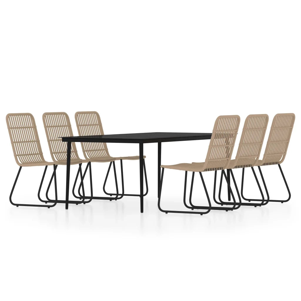 Set da Pranzo per Giardino 7 pz con Cuscini Rovere 3099177