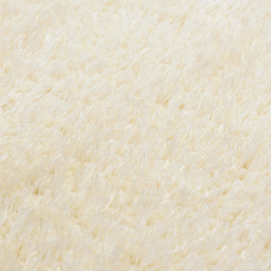 Tappeto Shaggy per Area Crema 120 x 160 cm Polietilene