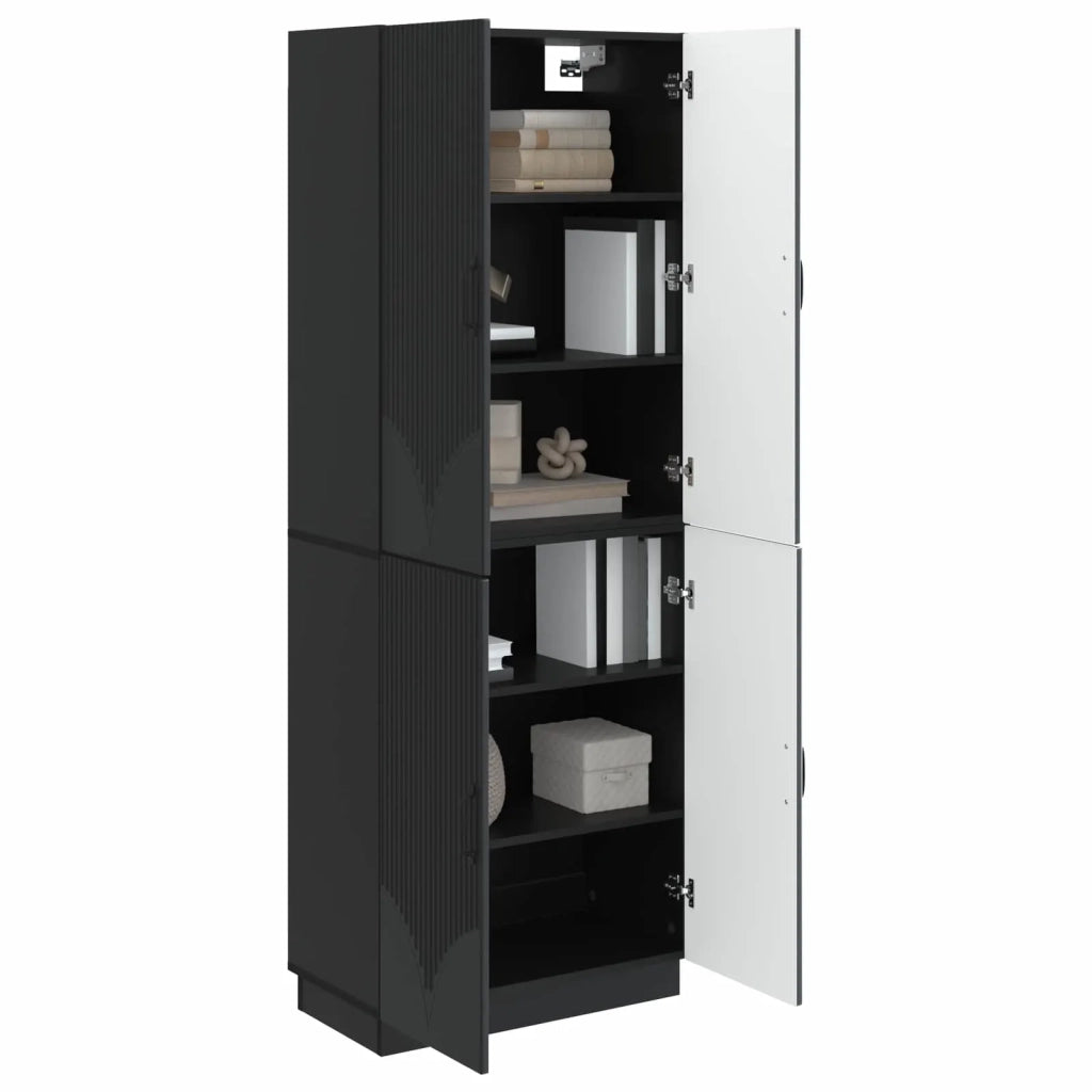 Set di armadi 2 pcs Nero Legno ingegnerizzato