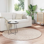 Tappeti per area Rotondo PALMERAS Beige Ø 160 CM Poliestere 42022646