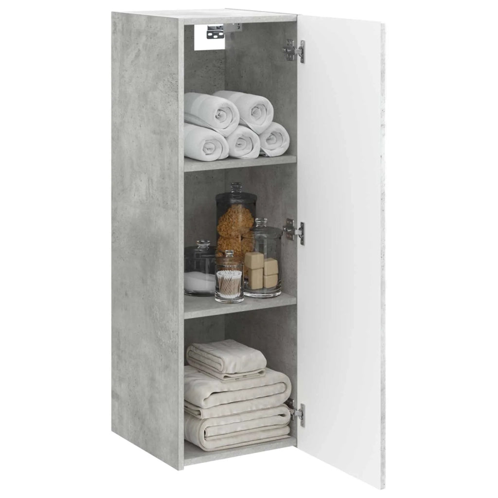 Mobiletto da Bagno a Muro Grigio Cemento 33 x 34,5 x 60 cm 890535