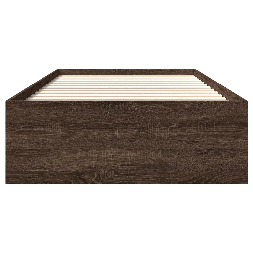 Giroletto senza Materasso Rovere Marrone 100x200 cm Truciolato 3295673