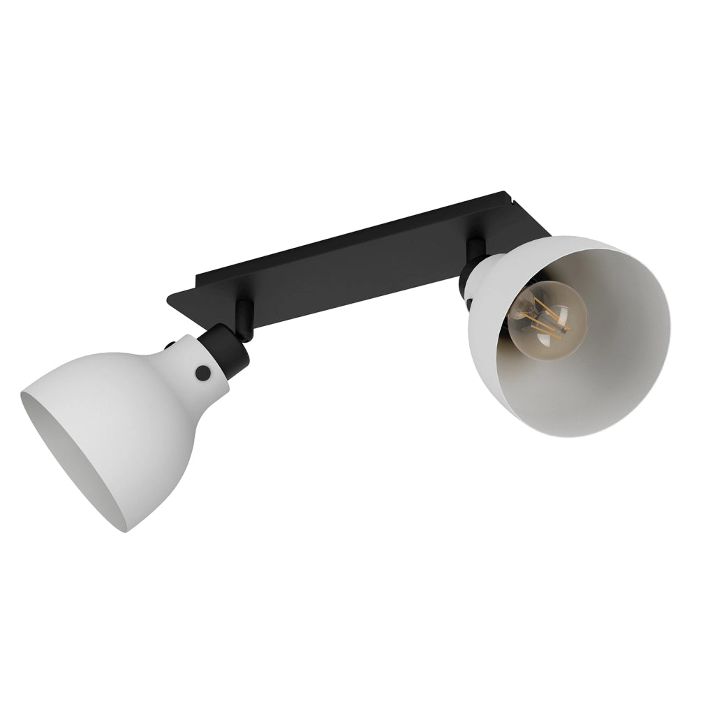 Spot Contemporaneo Matlock In Acciaio Grigio 2 Luci E27 40W Ip20