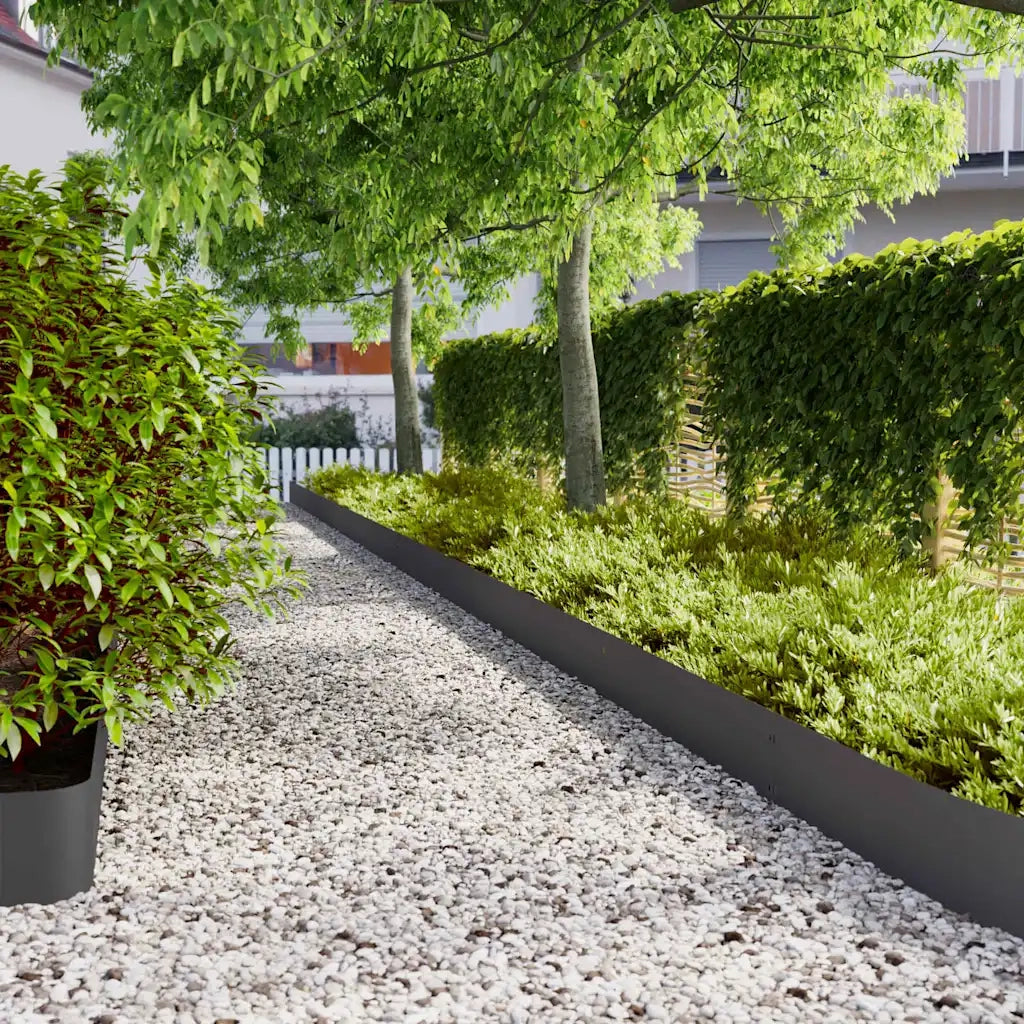 Bordure per Prato 30 pz Nere Acciaio Laminato a Freddo