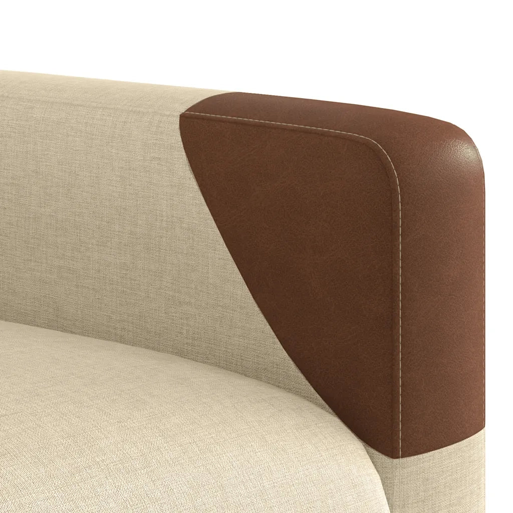 Divano Sedia-Poltrona Reclinabile in Tessuto Crema 843237