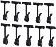 Clip per esposizione 10 pezzi - Clip in plastica - Sostegno per cartello prezzi - Sostegno per cartelle prezzi regolabile - Per supermercati/negozio - Nero - Clip per cartello prezzi