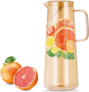 Karaf in vetro con coperchio, 1,8 l, per acqua calda e fredda, bevande fai da te, caffè, succo, tè, latte