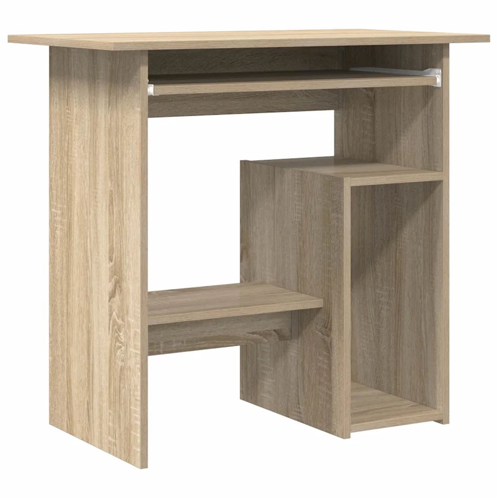 Scrivania-Scrivanie per ufficio e studio-Scrittoio Rovere Sonoma 80x45x74 cm in Legno Multistrato