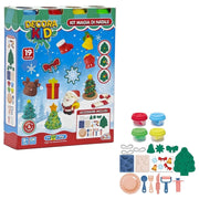 Trade Shop - Kit Gioco Per Bambini +3 Anni Creativo A Tema Natalizio Con Plastilina 19 Accessori -