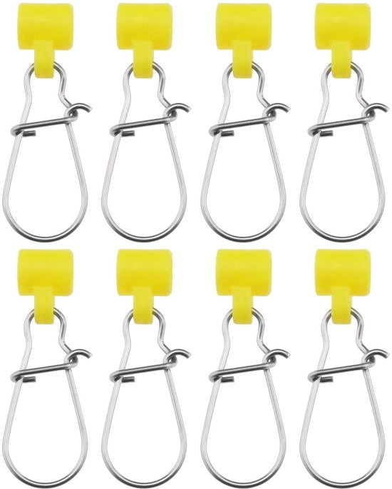 Connettore per Pesca 50 pezzi - Acciaio Inossidabile - Ovale - Clip per Pesci - Slider per Sinker - Duraturo e Resistente ai Sollecitamenti - Connessione per Pesca