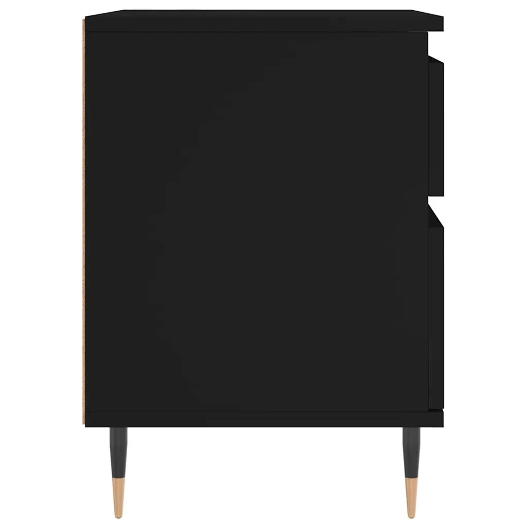 Comodino-Tavolino da notte Nero 40x35x50 cm in Legno Multistrato 375280