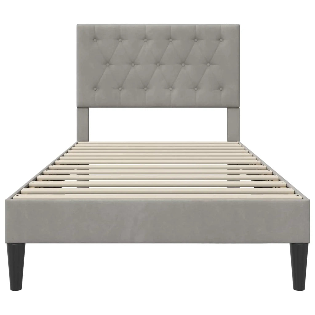 Struttura del letto Grigio Chiaro 90 x 200 cm Velluto 42027637