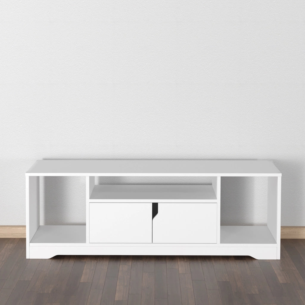 Mobile TV con ante e ripiani aperti ¨C Xylo ¨C Bianco 120x30x41cm