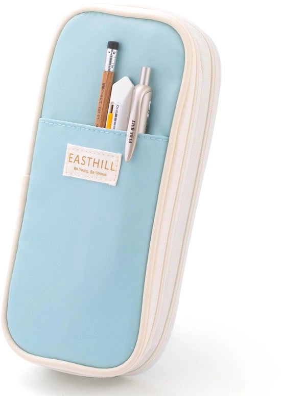 Etui con grande capacità, grande borsa, zaino per matite per adolescenti - blu