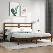 Giroletto-Struttura Letto ambra in Legno Massello di Pino 200x200 cm 713827
