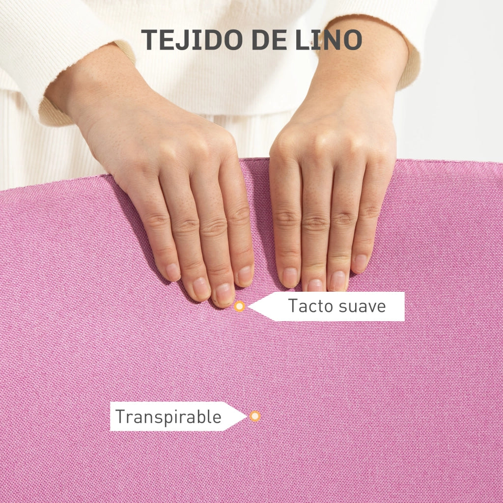 Sedia da Ufficio con Ruote e Altezza Regolabile ¨C zephmum ¨C Grigio Rosa 53x43x85-93 cm