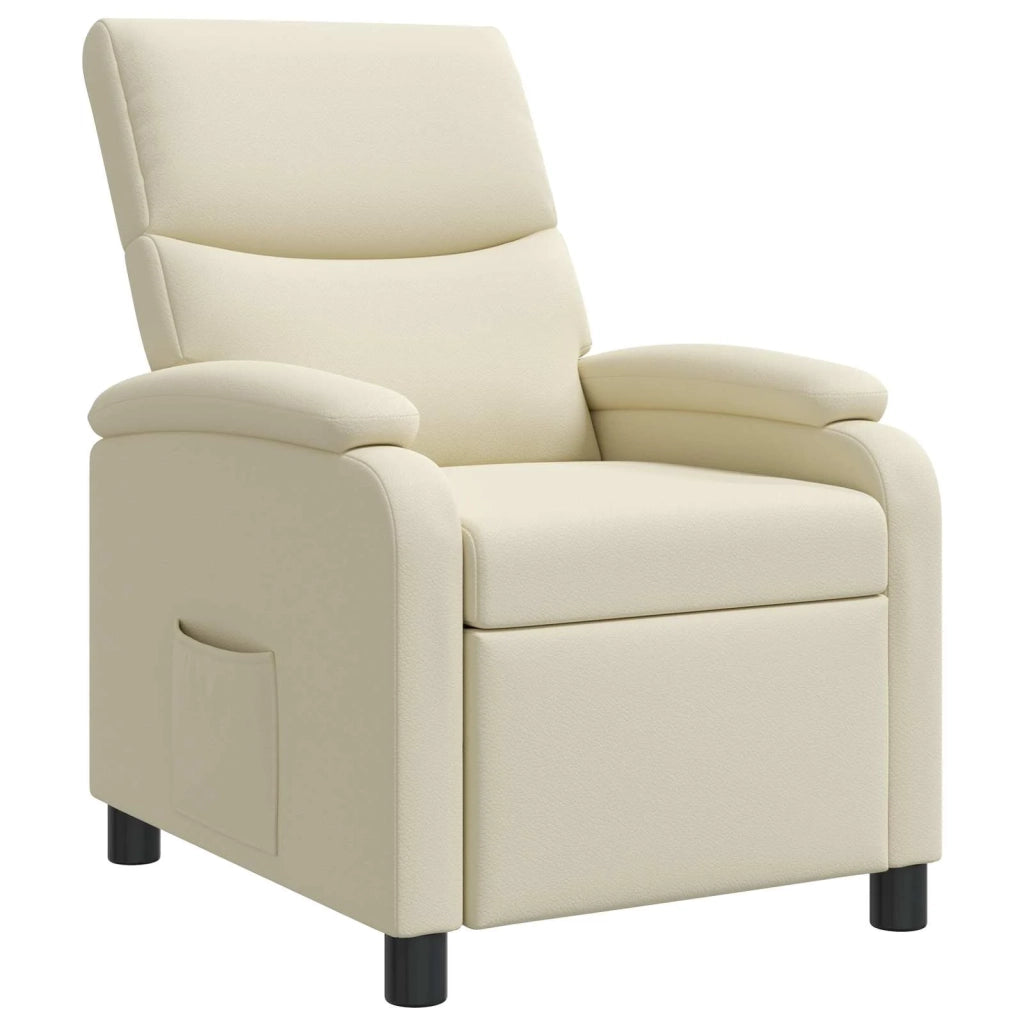 Poltrona reclinabile Crema Similpelle 42034982