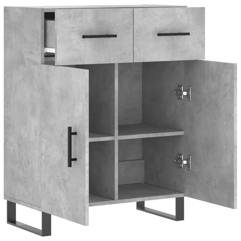 Credenza-Buffet-Armadio da cucina Grigio Cemento 69,5x34x90 cm in Legno Multistrato 222591