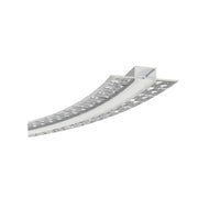 Pacco di 12 Profili Profilo in alluminio flessibile per strisce strip LED curvabile installazione ad incasso per controsoffitte in cartongesso 1.5 metri x 12.6 mm schermatura opaca