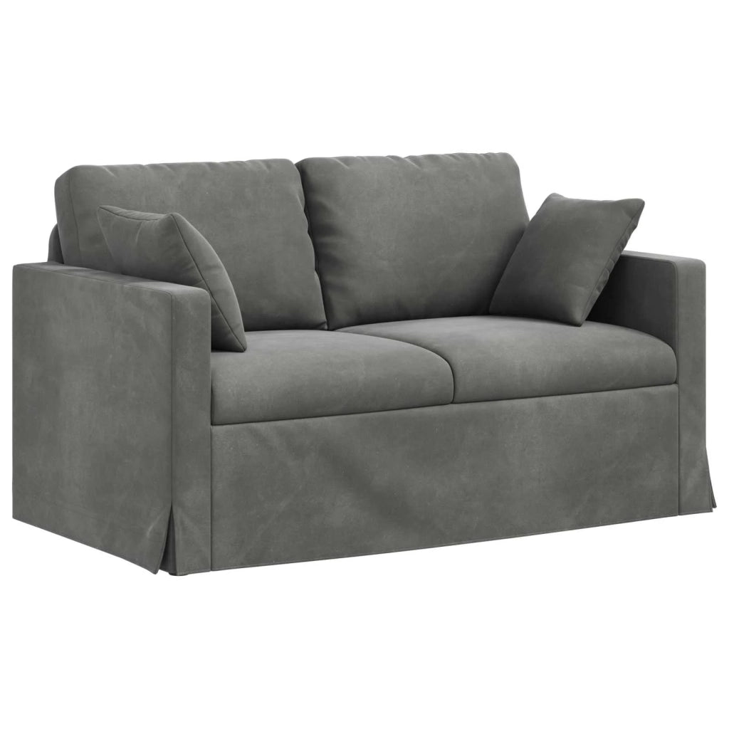 Divano Grigio scuro 138 x 78 x 80 cm Velluto