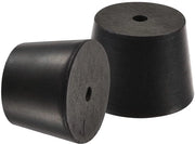 Doppi conici in gomma con foro 10 mm a 37 mm - 10 pezzi - neri - per uso domestico e laboratorio