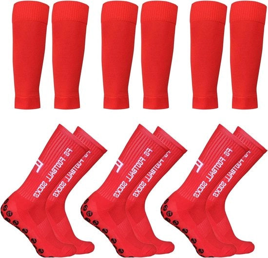 Calzettoni antiscivolo per sport adulti unisex, calzettoni compressi con maniglie, 3 paia (39-46)