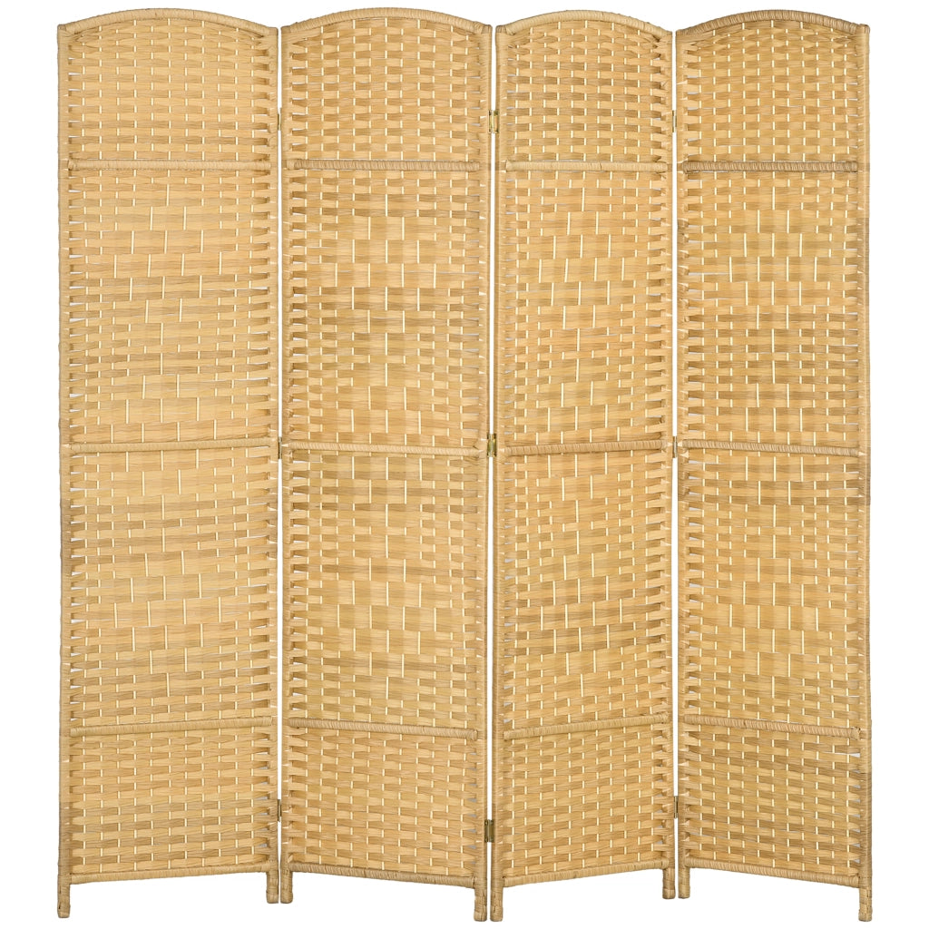 Paravento 4 Ante Legno Pieghevole ¨C zephmum ¨C 180x180 cm Legno Naturale