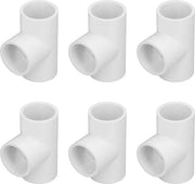 Connessione a T 3 vie per tubi PVC da 20mm, 25mm, 32mm per distribuzione acqua sanitaria - 12 pezzi