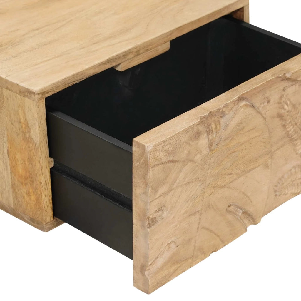 Comodino a muro fatto a mano Marrone Teak 40 x 30 x 20 cm 42020119