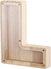 Scatola per la Risparmiatore in Legno con Etichette Chiare - Decorazione Creativa e Risparmio per Bambini