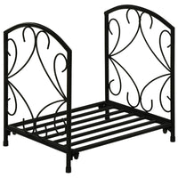 Portalegna per Camino 39,5x31,5x39,5 cm in Metallo Nero
