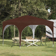 Tenda per feste a pop-up 290 x 290 x 245 cm Marrone
