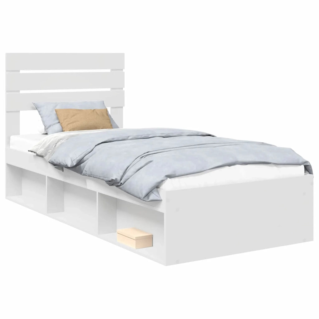 Struttura del letto Bianco 100 x 200 cm Pino massello 3411447
