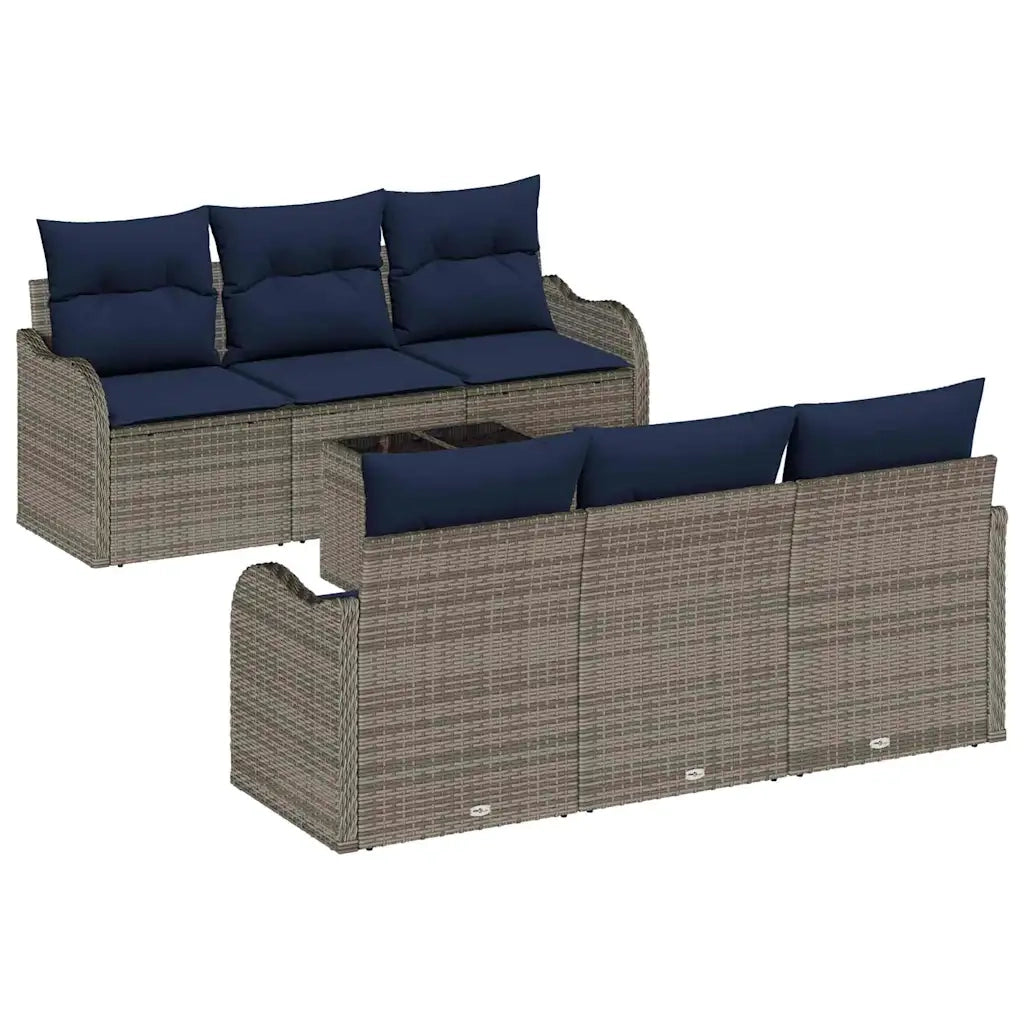 Set Divano da Giardino Grigio 55 x 55 x 37 cm polyrattan 3345595