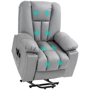 Poltrona massaggiante reclinabile ¨C zephmum ¨C Grigio scuro 94x96x106
