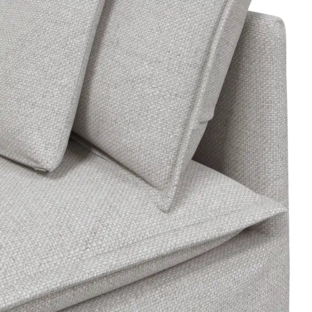 Modulo Angolare Divano Modulare con Cuscini Grigio Nuvola 100cm CFW6462437