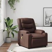 Poltrona Massaggiante Reclinabile marrone in Similpelle 374125