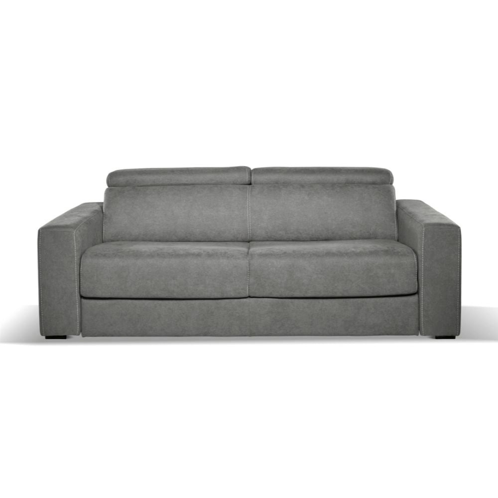 Divano letto Crien 3 posti con poggiatesta reclinabili colore elephant H83xL205xP97