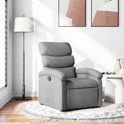 Divano Sedia-Poltrona reclinabile in Tessuto Grigio Chiaro 492135
