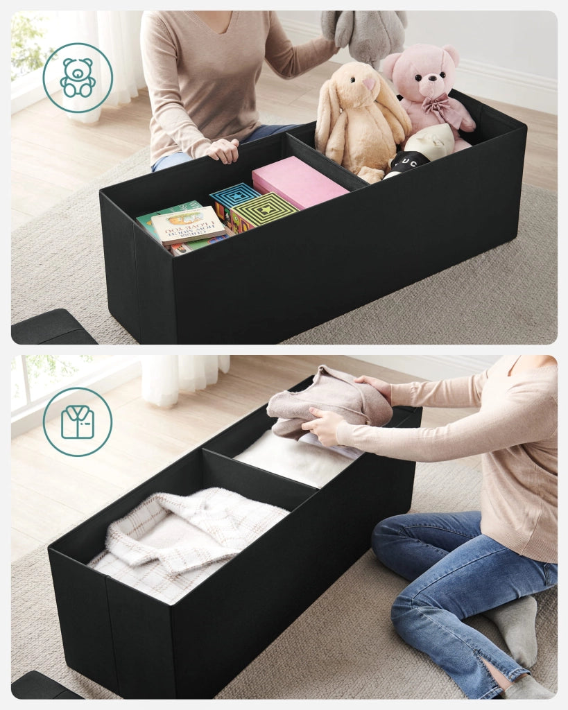 VALORA Pouf portaoggetti nero inchiostro LSF077B01V1
