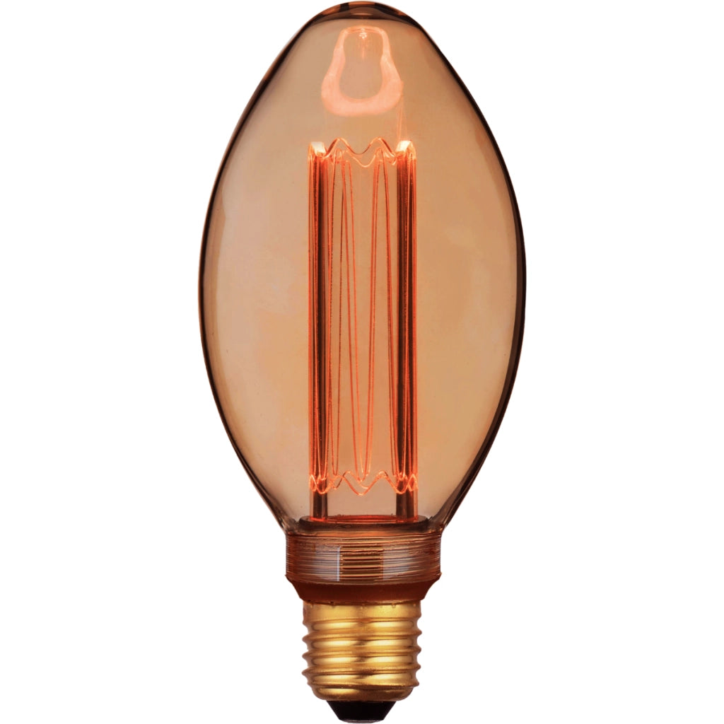 Lampadina LED B75 ambra E27 4W 200lm 1800K Polux DecoVintage