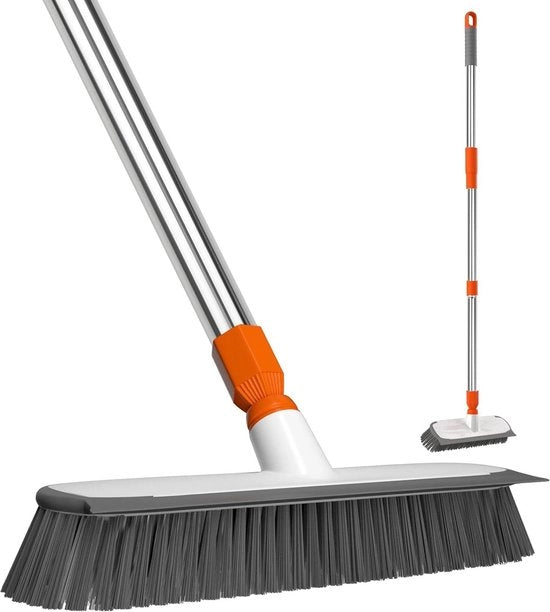 Spazzola per pavimenti multifunzionale - 30 cm larga - spazzola rigida - pulizia del cemento - pulizia esterna pesante - utilizzo commerciale - bagno - doccia in piastrelle - cucina