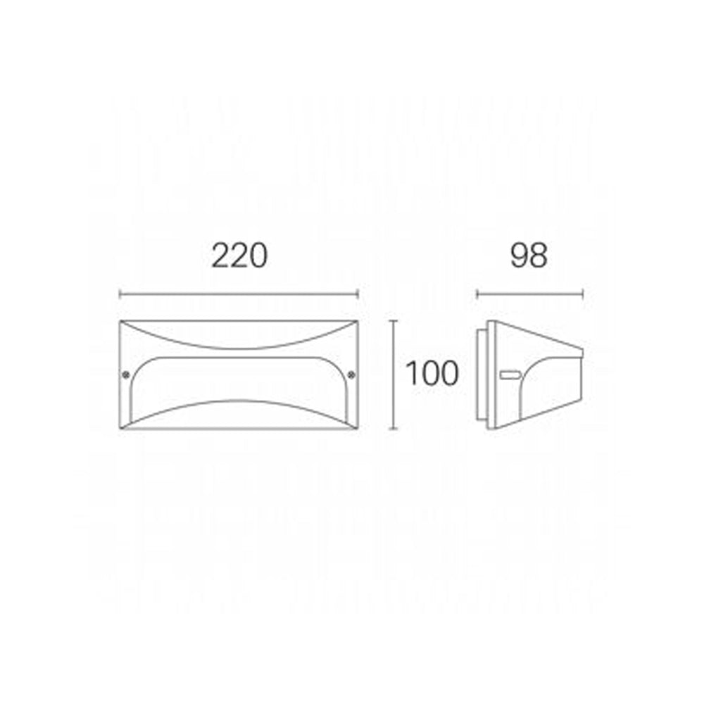 Applique Da Esterno Moderna Dome Alluminio E Termoplastica Grigio Led 10W 4000K