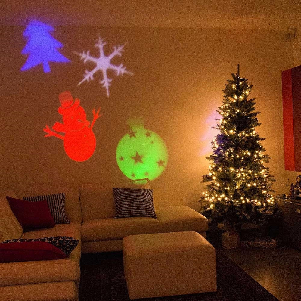Trade Shop - Proiettore Laser Led Rgb Natale Per Esterno Giochi Di Luce Disegni Natalizi -