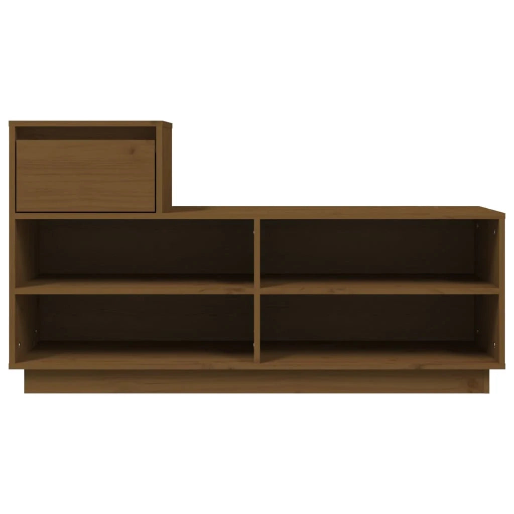 Scarpiera mobile contenitore per scarpe mobile per ingresso/corridoio/soggiorno 110 x 34 x 61 cm legno massello di pino marrone 02_0021875