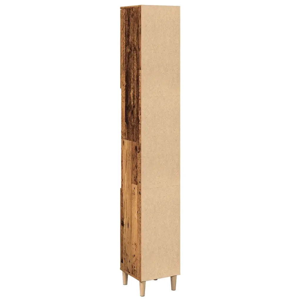 vidaXL Armadietto Bagno Legno Antico 30x30x190 cm in Legno Multistrato