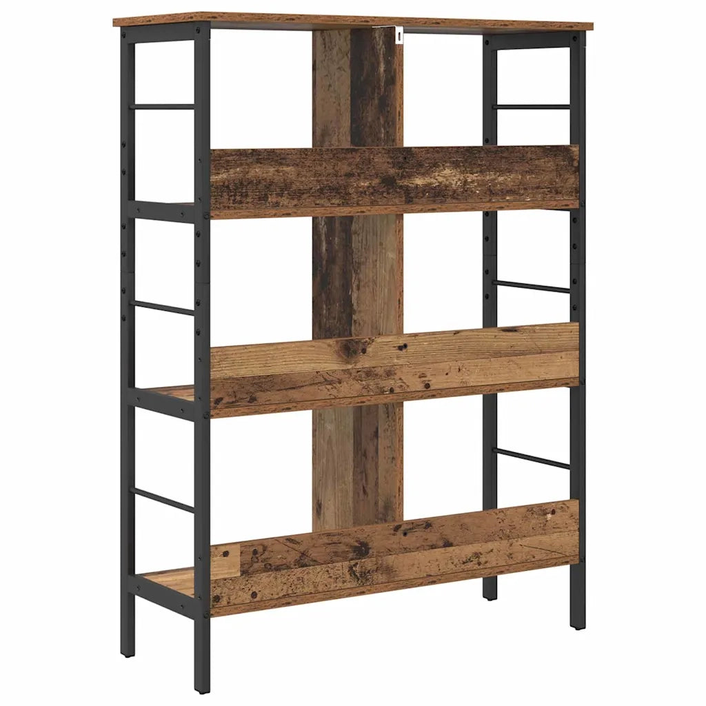 Libreria-Scaffale per Libri-Mobile di Stoccaggio Legno vecchio 82 x 32 x 112 cm Legno multistrato