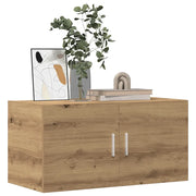 Armadietto a Muro Rovere Artigianale 80x39x40 cm in Truciolato 856029