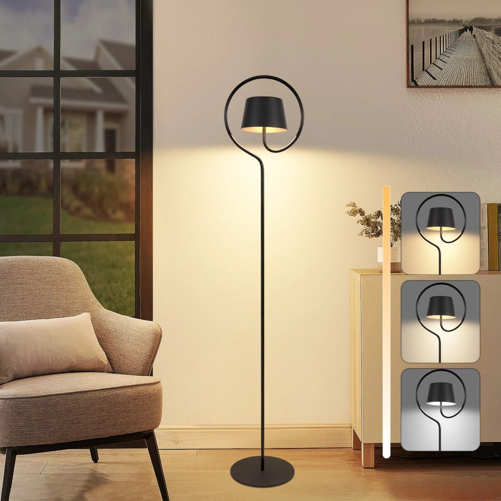 ZMH Lampada da terra LED solare da esterno senza fili dimmerabile touch 120cm per soggiorno